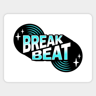 Breakbeat  - Retro Vinyl (Blue) Magnet